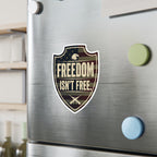 Freedom Isn't Free Shield Sticker | Patriotic American Eagle Flag Decal | Premium Vinyl - My Maga Swag