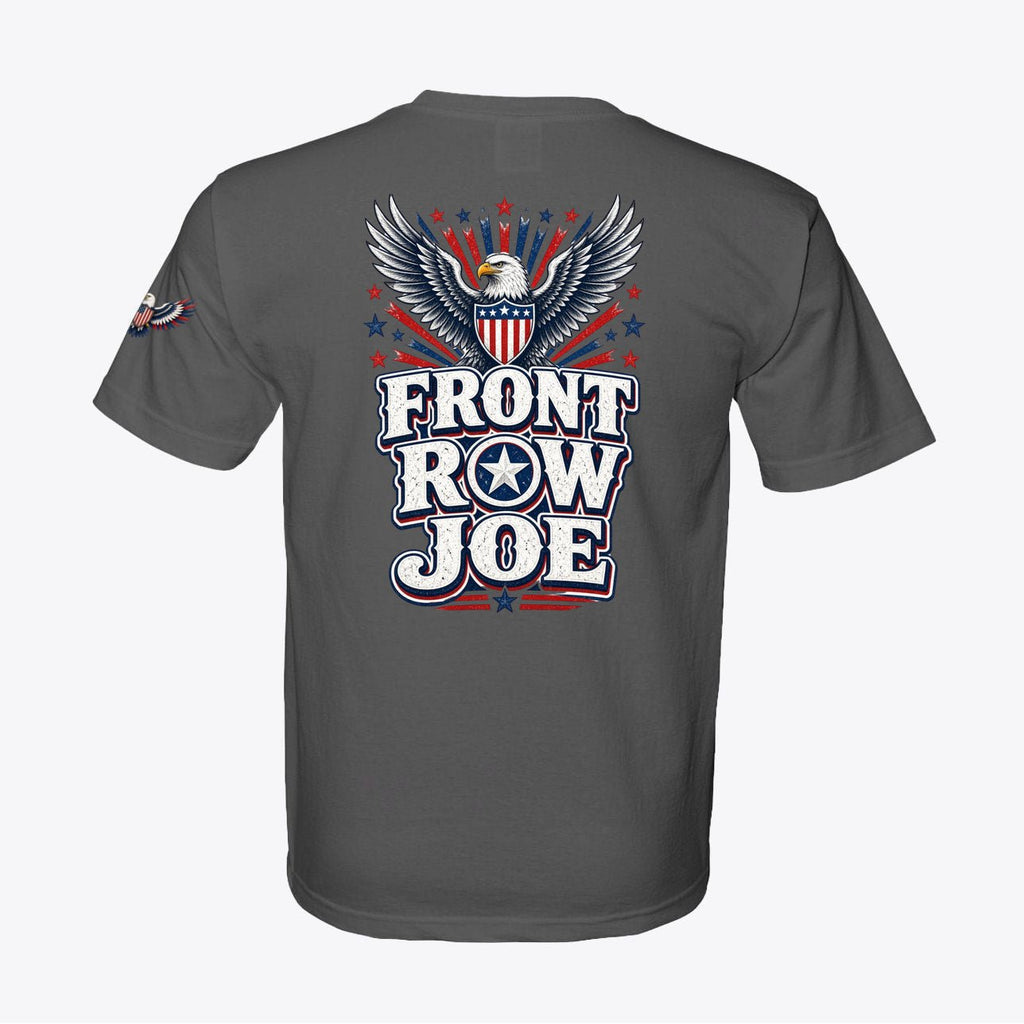 Front Row Joe Patriotic Eagle T-Shirt – American Flag Shield Design - My Maga Swag