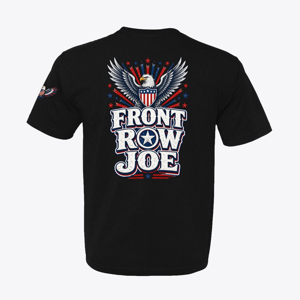 Front Row Joe Patriotic Eagle T-Shirt – American Flag Shield Design - My Maga Swag
