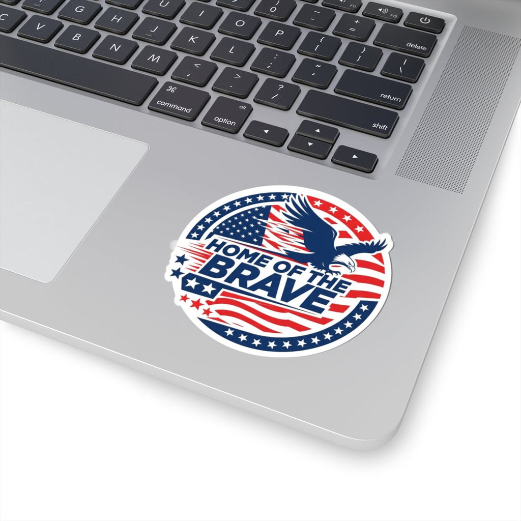 Home of the Brave Patriotic Eagle Sticker - American Flag Design - MAGA America First Decal - My Maga Swag