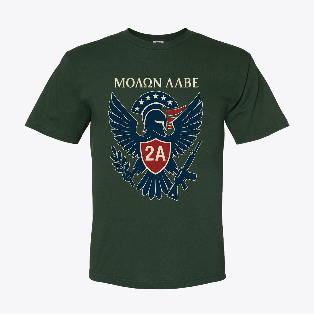 Molon Labe 2A Spartan Eagle Tee | "Come and Take It" Second Amendment Patriot Tee - My Maga Swag