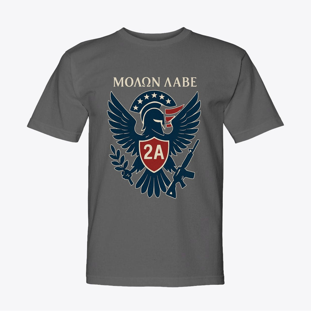Molon Labe 2A Spartan Eagle Tee | "Come and Take It" Second Amendment Patriot Tee - My Maga Swag