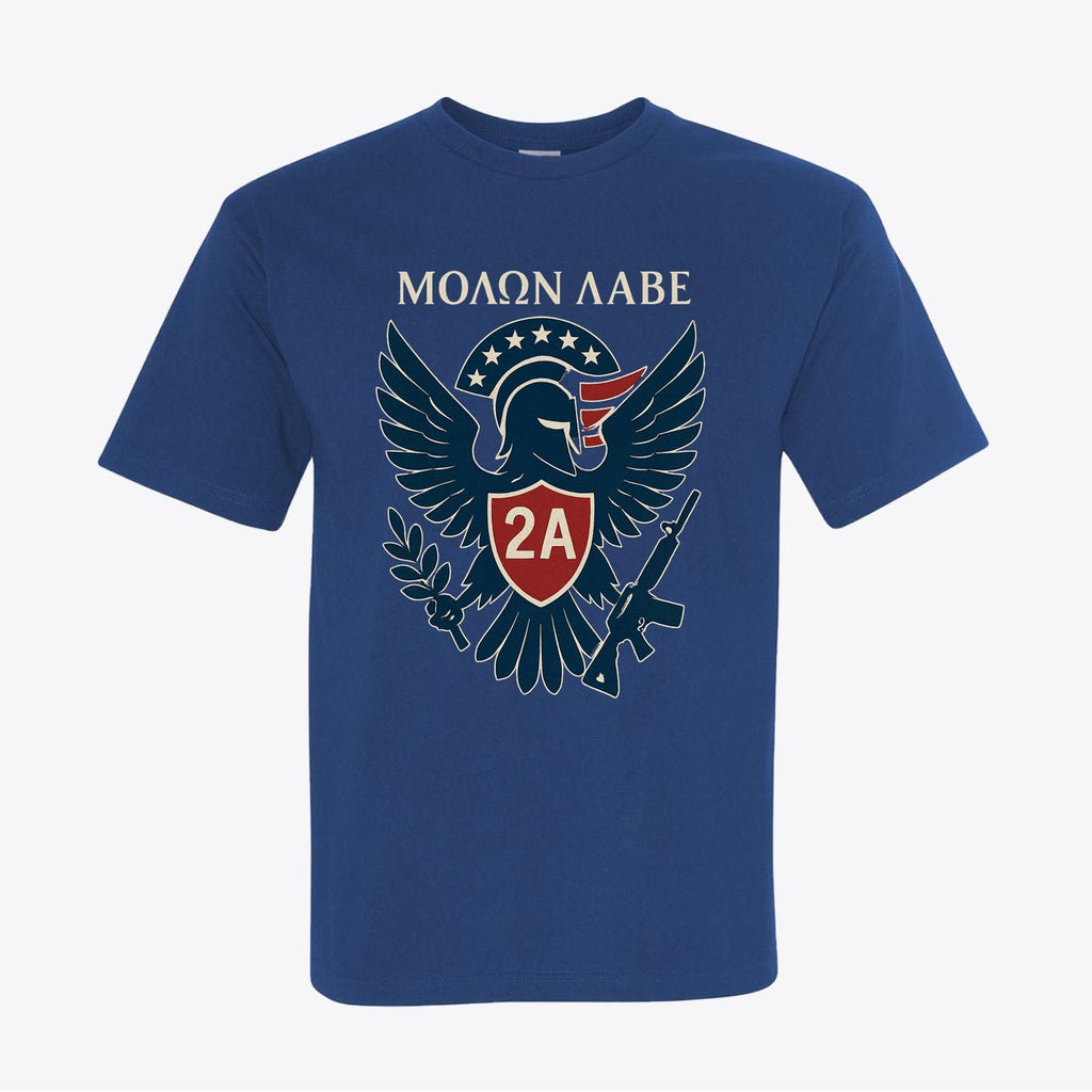 Molon Labe 2A Spartan Eagle Tee | "Come and Take It" Second Amendment Patriot Tee - My Maga Swag
