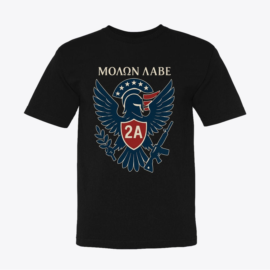 Molon Labe 2A Spartan Eagle Tee | "Come and Take It" Second Amendment Patriot Tee - My Maga Swag