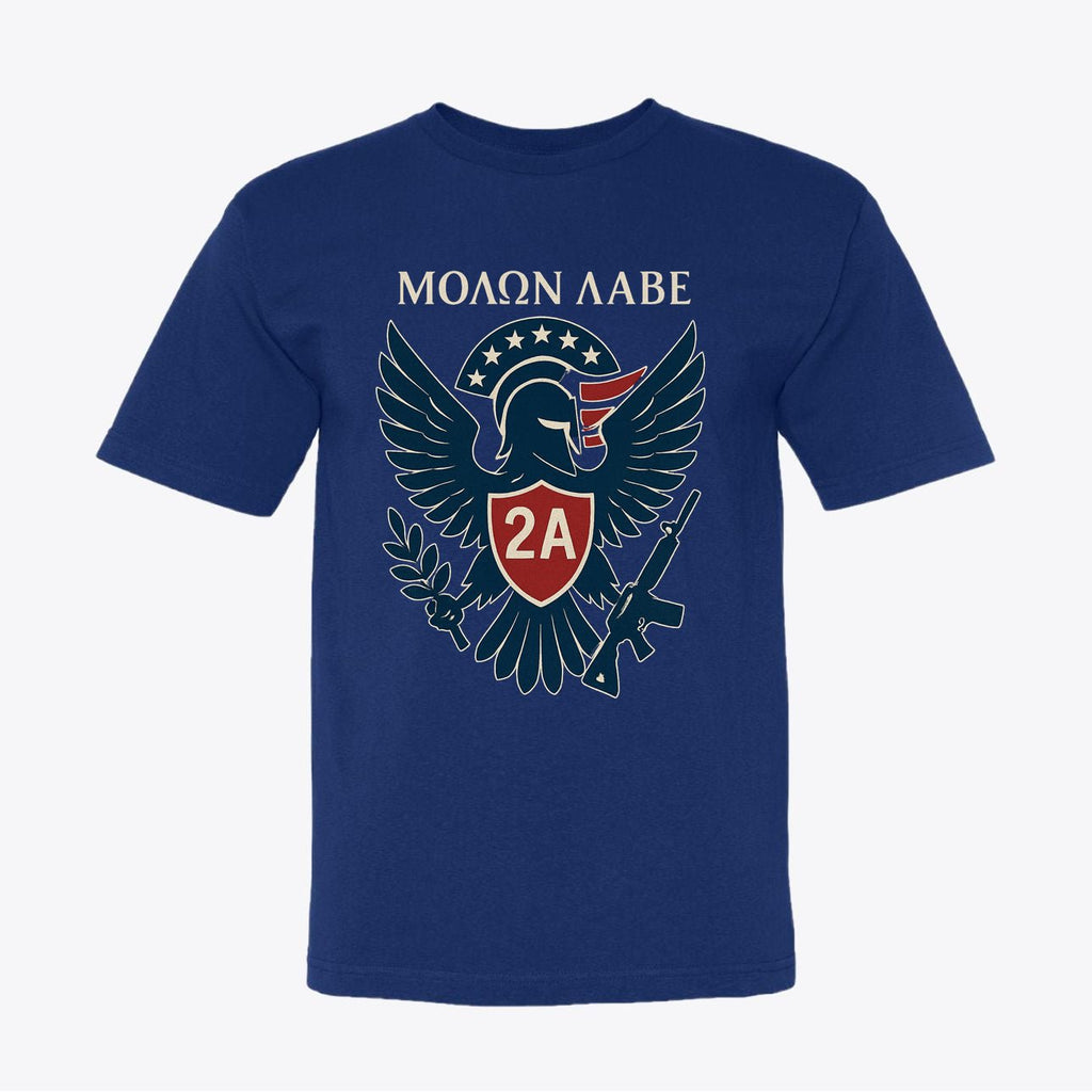Molon Labe 2A Spartan Eagle Tee | "Come and Take It" Second Amendment Patriot Tee - My Maga Swag