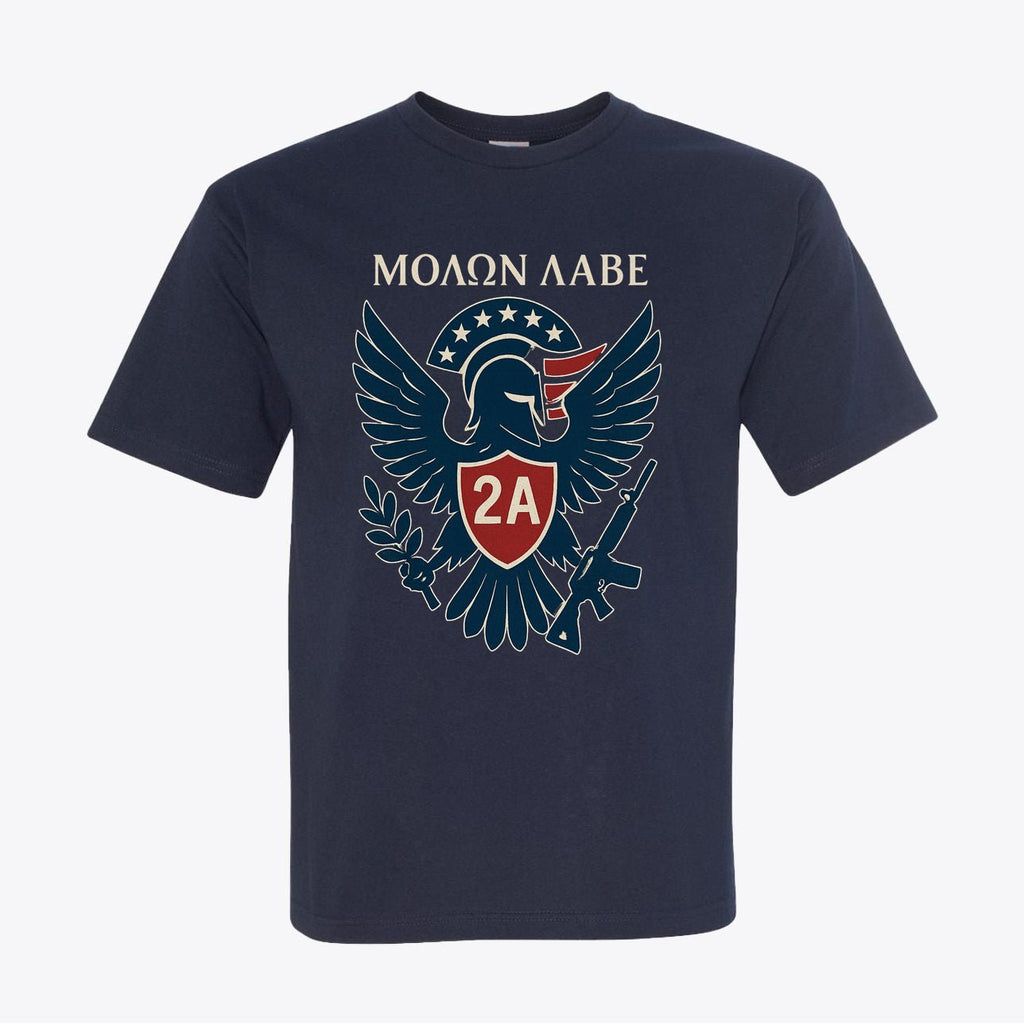 Molon Labe 2A Spartan Eagle Tee | "Come and Take It" Second Amendment Patriot Tee - My Maga Swag