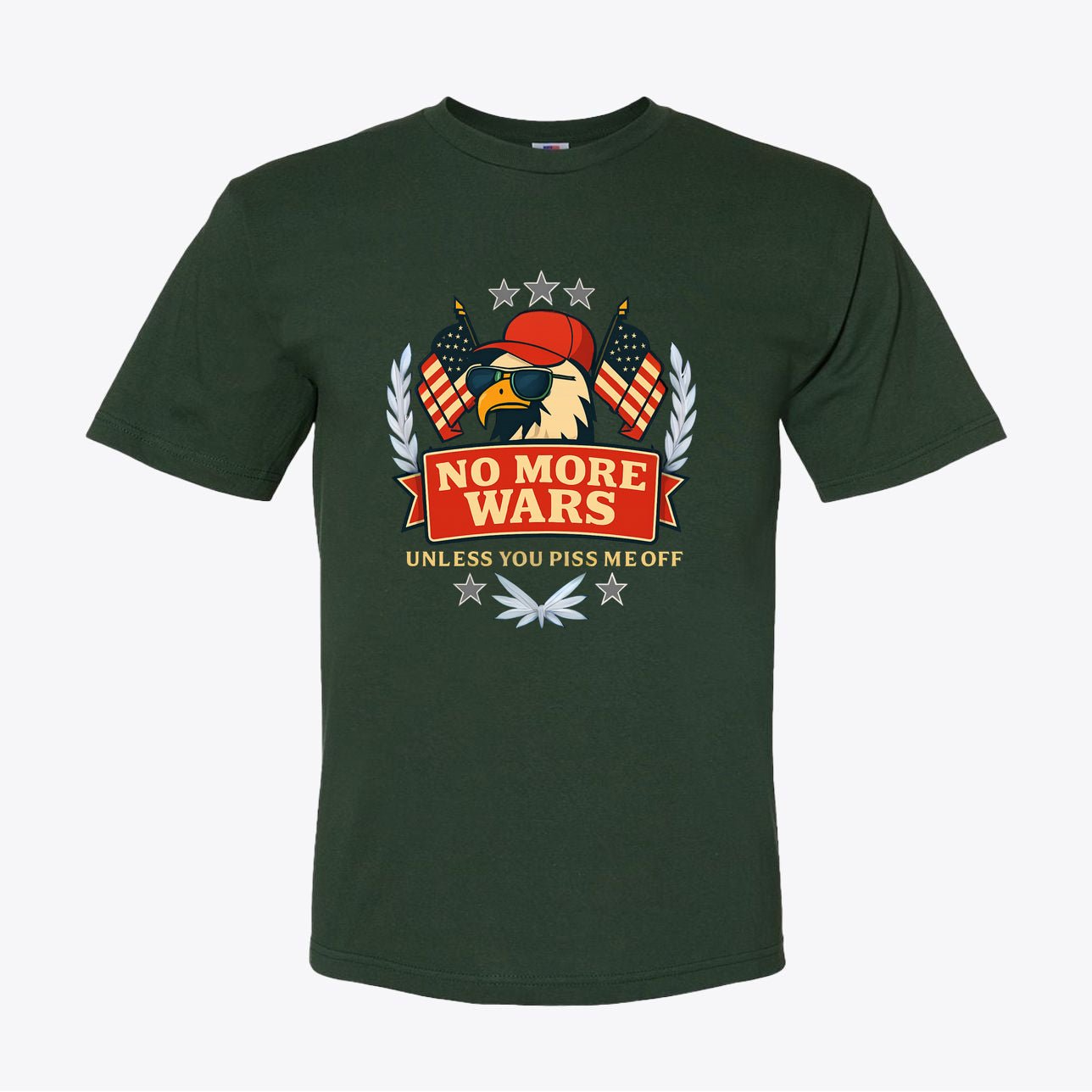 No More Wars - America First, USA Patriotic Tee for Men & Women, 100% Cotton - My Maga Swag