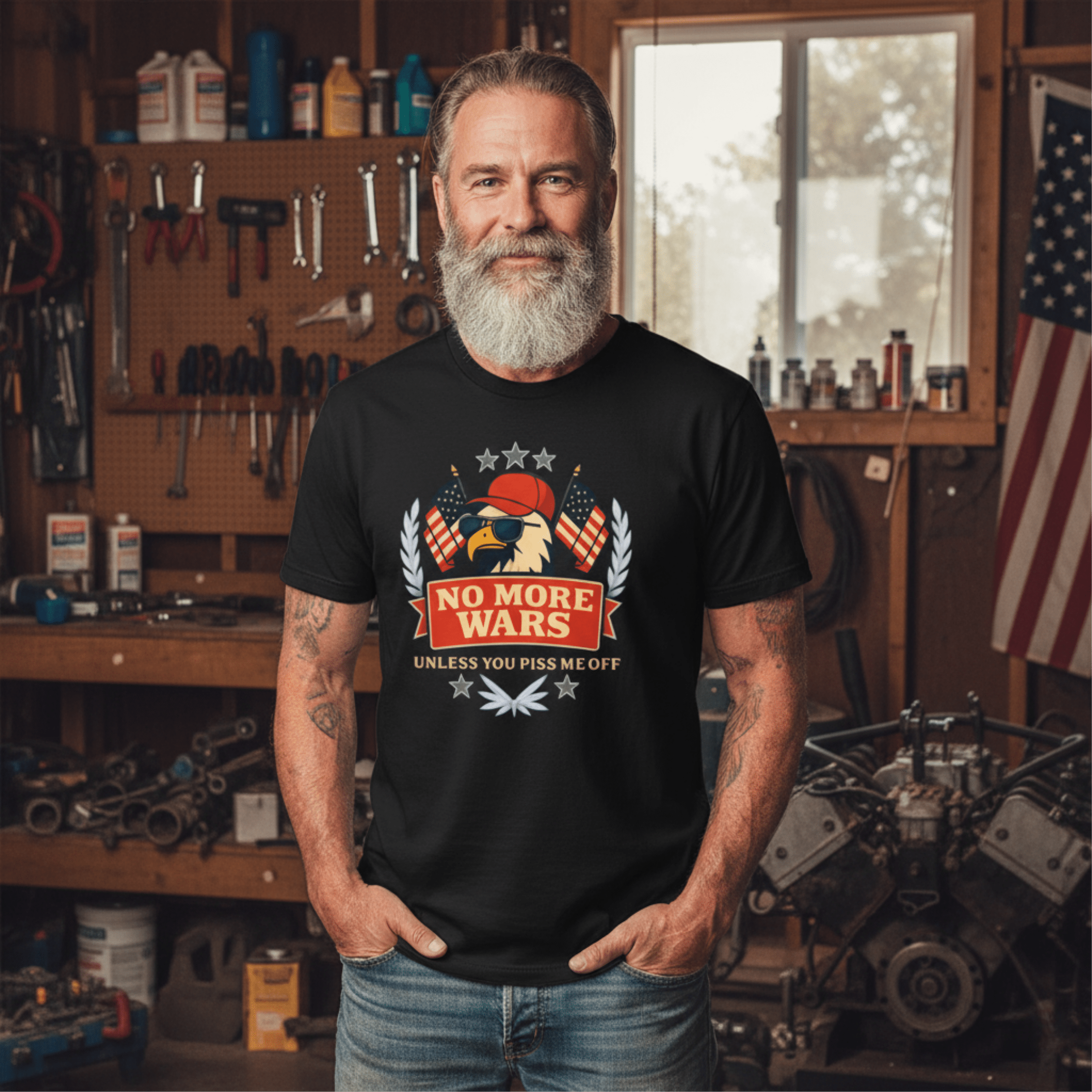 No More Wars - America First, USA Patriotic Tee for Men & Women - My Maga Swag
