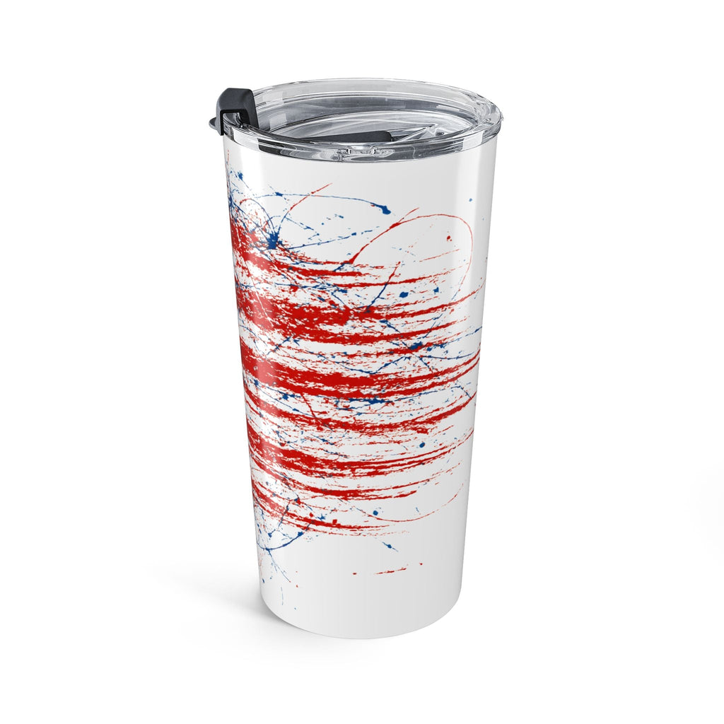 Patriotic 20oz Tumbler - Red White Blue, Travel Mug, American Flag Drinkware, Gift for Patriots - My Maga Swag