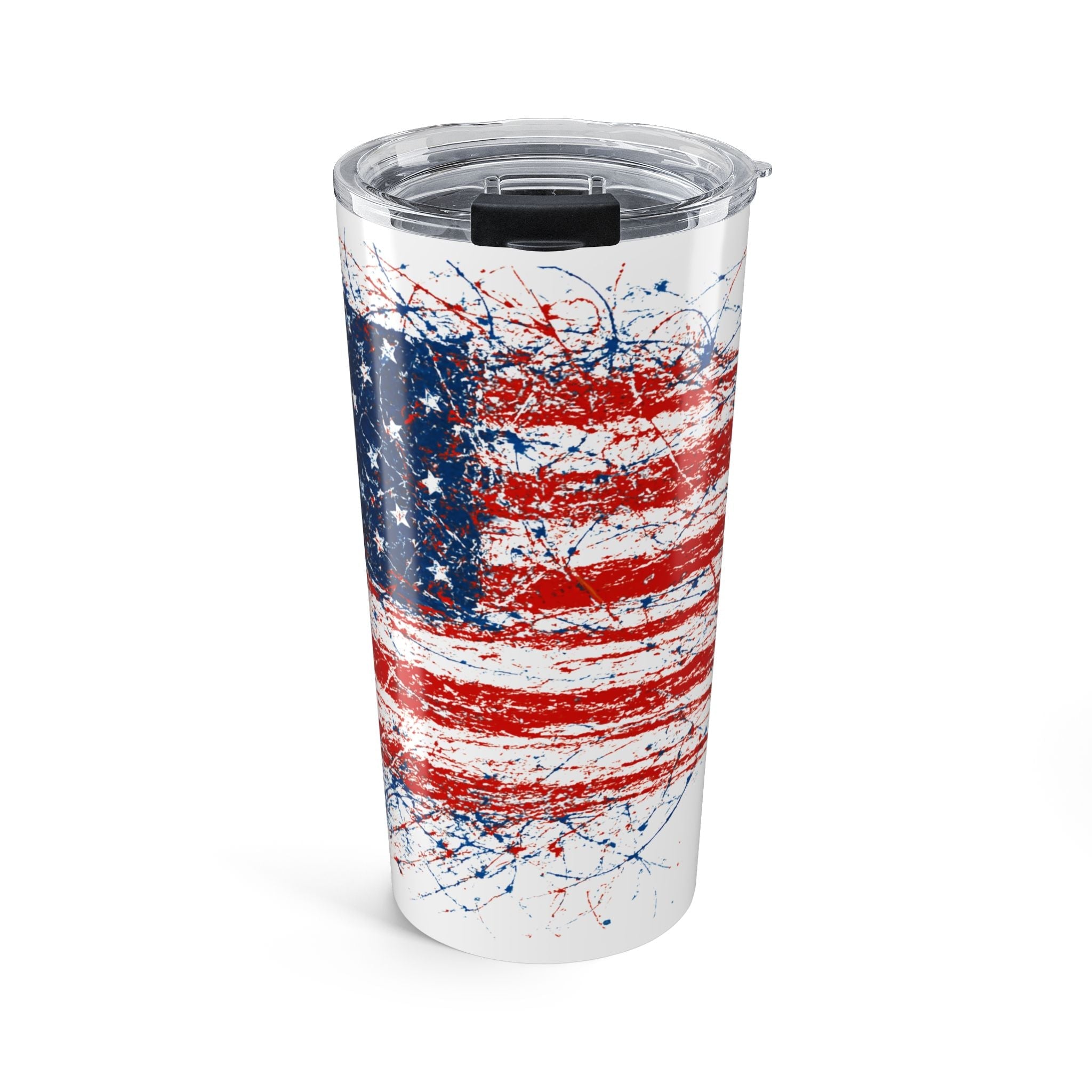 Patriotic 20oz Tumbler - Red White Blue, Travel Mug, American Flag Drinkware, Gift for Patriots - My Maga Swag