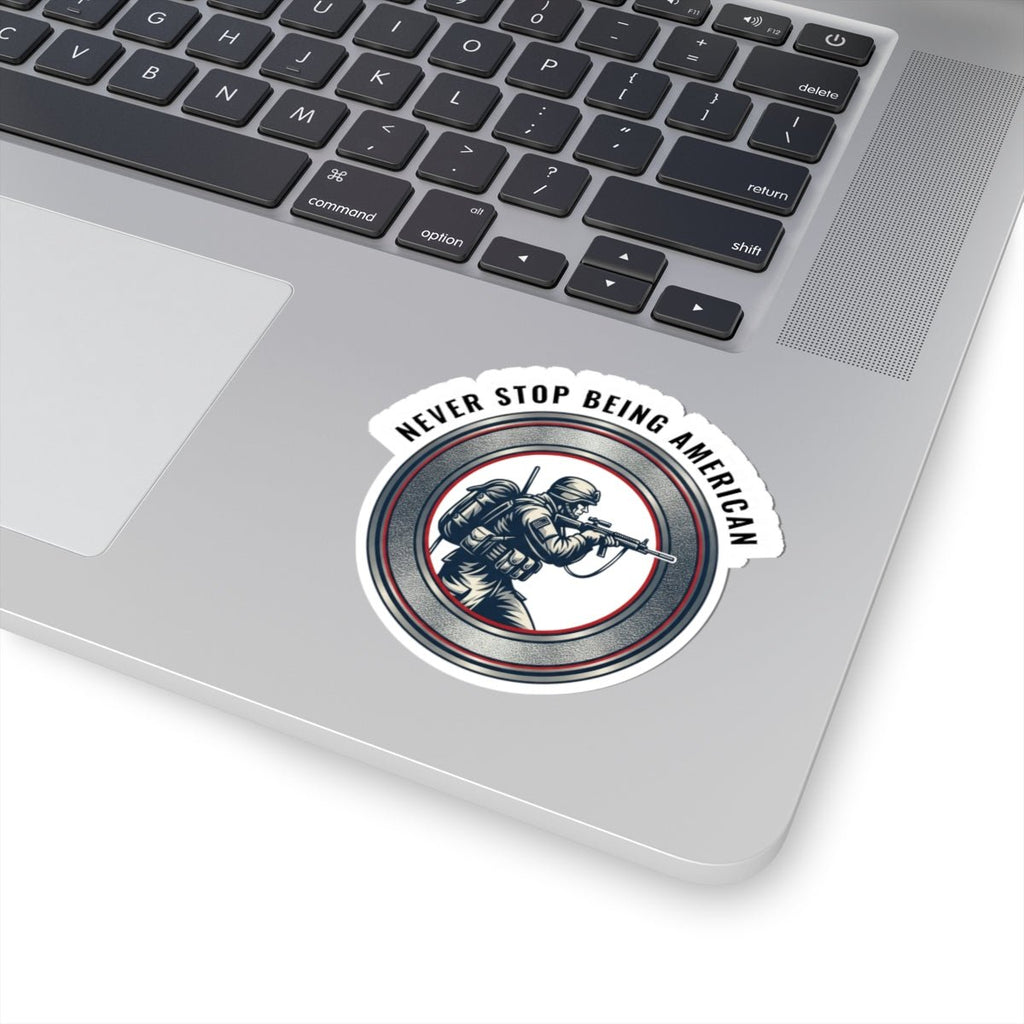 Patriotic American Soldier Sticker - Military Support Decal - Vinyl Waterproof USA Pride Bumper Sticker - My Maga Swag