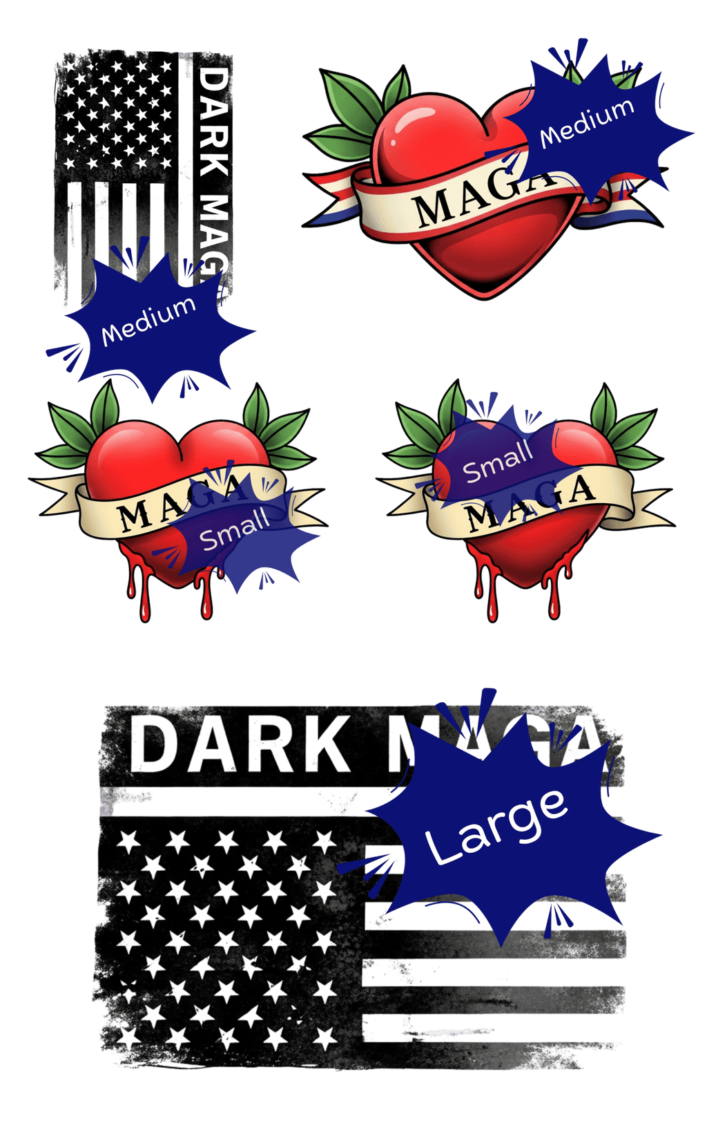 Patriotic Tattoo Collection - Temporary Tattoos - 20+ Skin Safe Tattoos - My Maga Swag