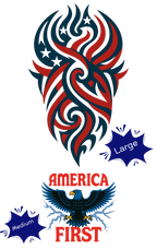 Patriotic Tattoo Collection - Temporary Tattoos - 20+ Skin Safe Tattoos - My Maga Swag