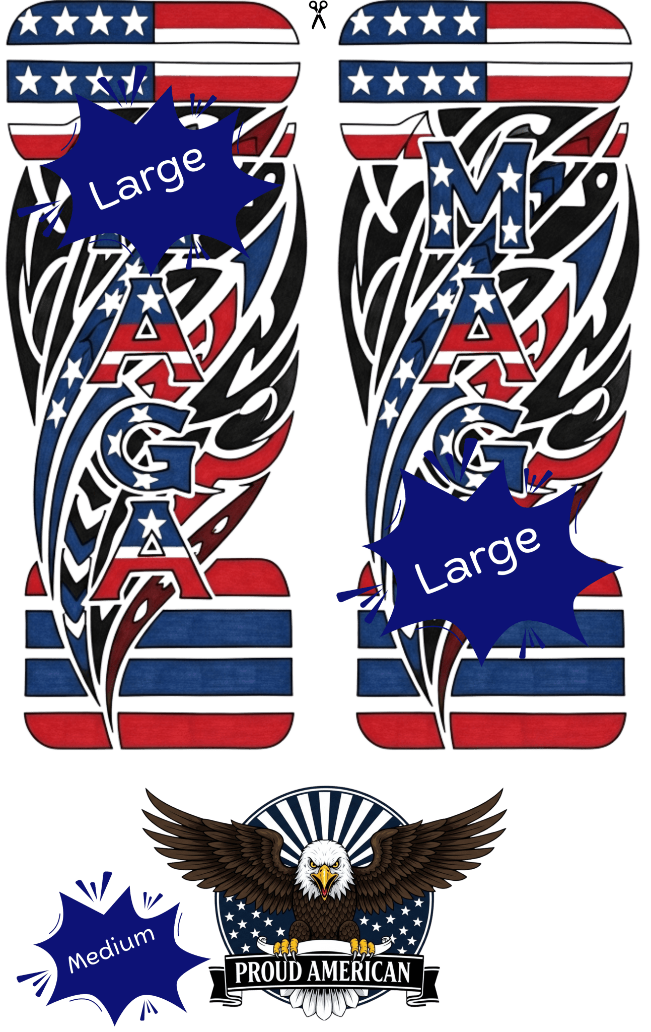 Patriotic Tattoo Collection - Temporary Tattoos - 20+ Skin Safe Tattoos - My Maga Swag