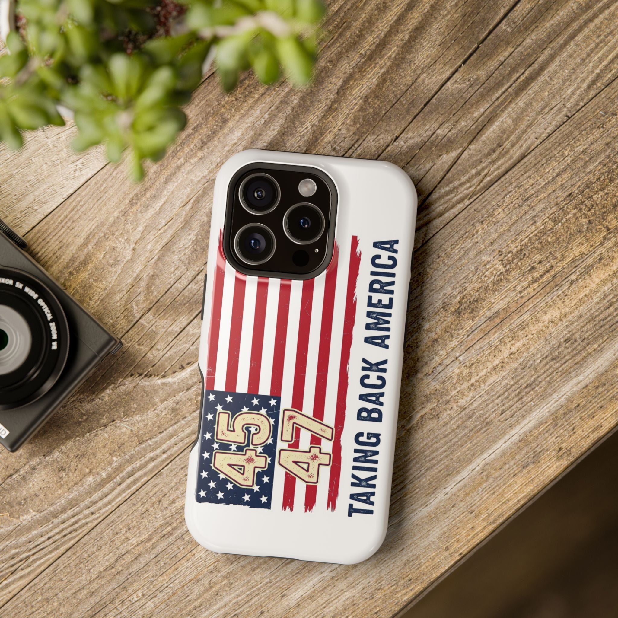 Patriotic Trump Phone Case - America First "Taking Back America" Design - My Maga Swag