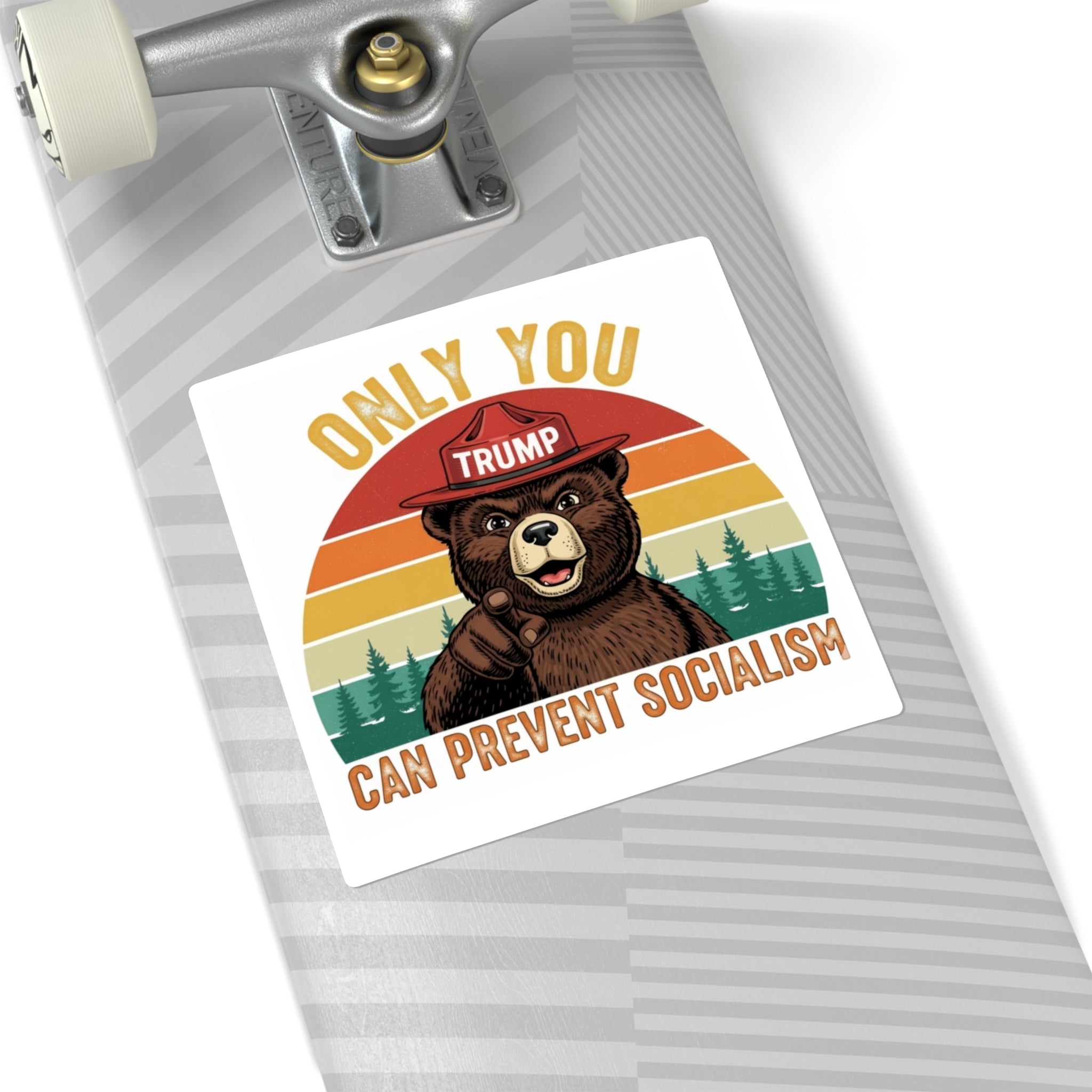 Pro - Trump Bear Sticker | Only You Can Prevent Socialism Decal - My Maga Swag