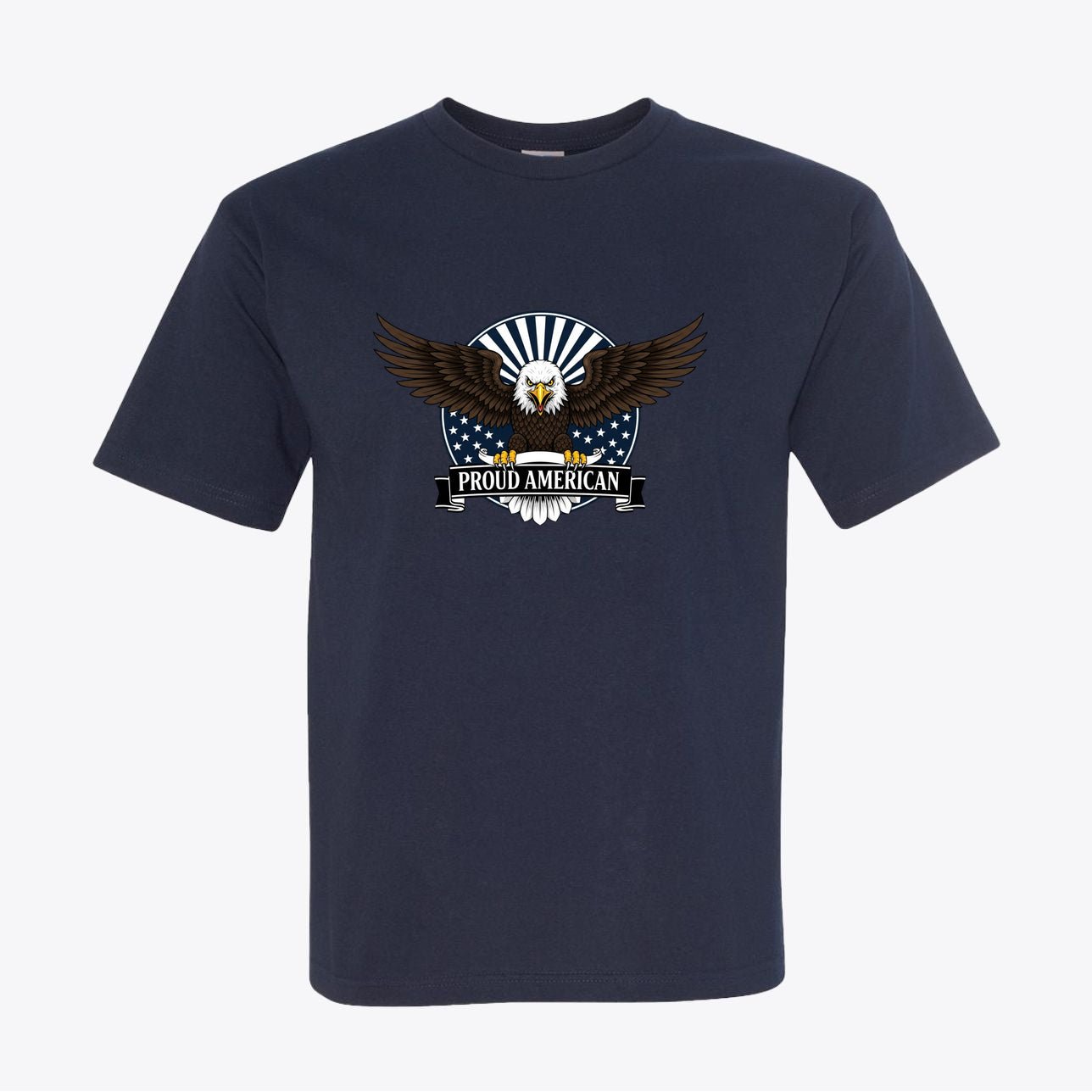 Proud American Patriotic Eagle T-Shirt - America First Trump Supporter Proud American Flag Design - Premium Quality Patriotic Apparel - My Maga Swag