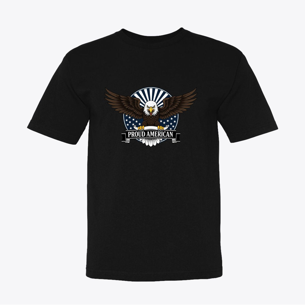 Proud American Patriotic Eagle T-Shirt - America First Trump Supporter Proud American Flag Design - Premium Quality Patriotic Apparel - My Maga Swag