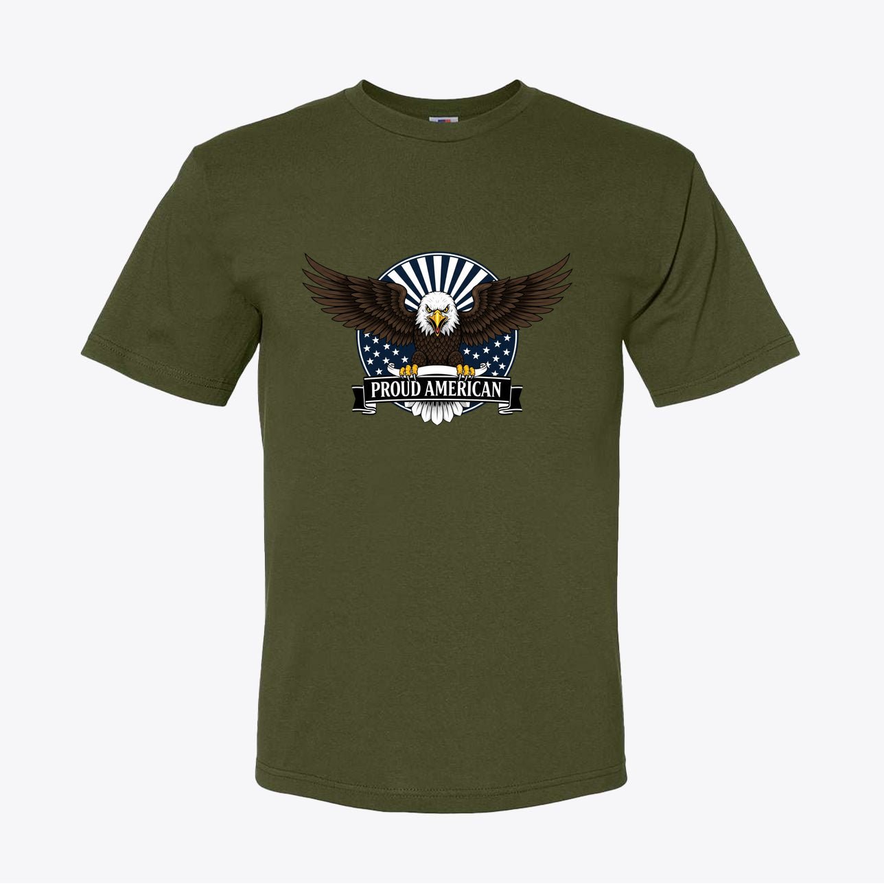 Proud American Patriotic Eagle T-Shirt - America First Trump Supporter Proud American Flag Design - Premium Quality Patriotic Apparel - My Maga Swag
