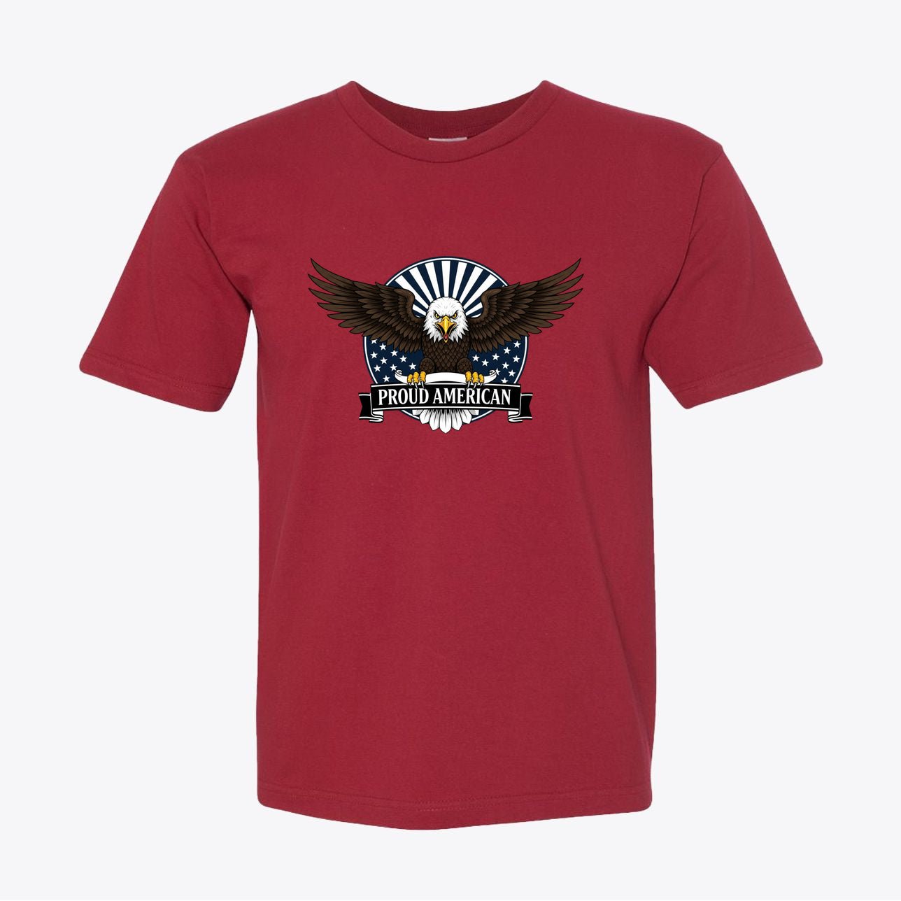Proud American Patriotic Eagle T-Shirt - America First Trump Supporter Proud American Flag Design - Premium Quality Patriotic Apparel - My Maga Swag