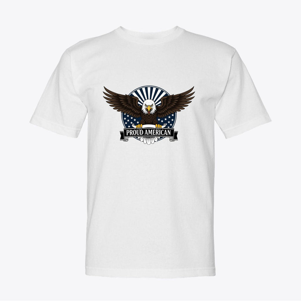 Proud American Patriotic Eagle T-Shirt - America First Trump Supporter Proud American Flag Design - Premium Quality Patriotic Apparel - My Maga Swag