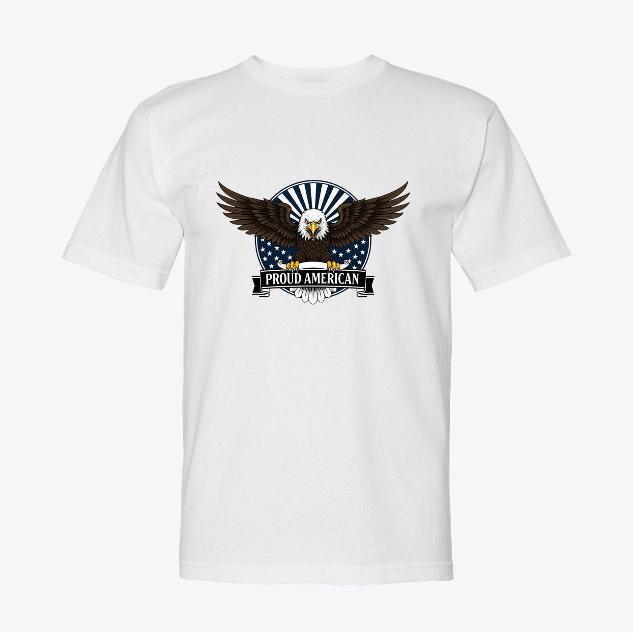 Proud American Patriotic Eagle T-Shirt - America First Trump Supporter Proud American Flag Design - Premium Quality Patriotic Apparel - My Maga Swag