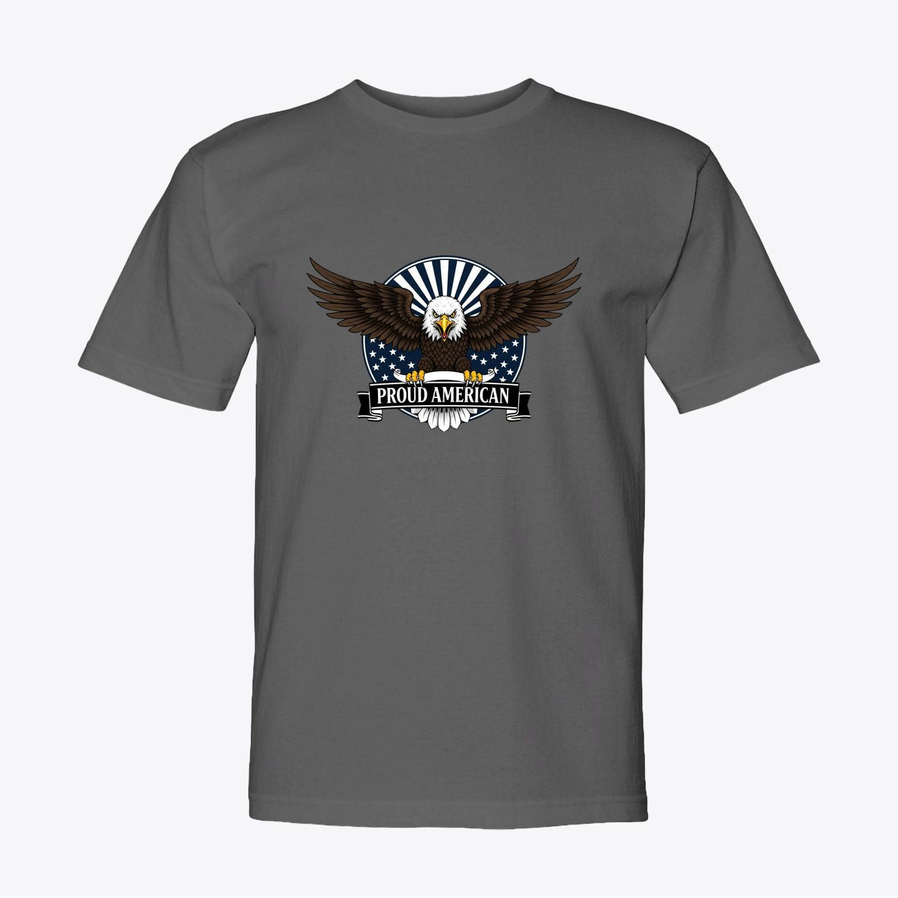Proud American Patriotic Eagle T-Shirt - America First Trump Supporter Proud American Flag Design - Premium Quality Patriotic Apparel - My Maga Swag