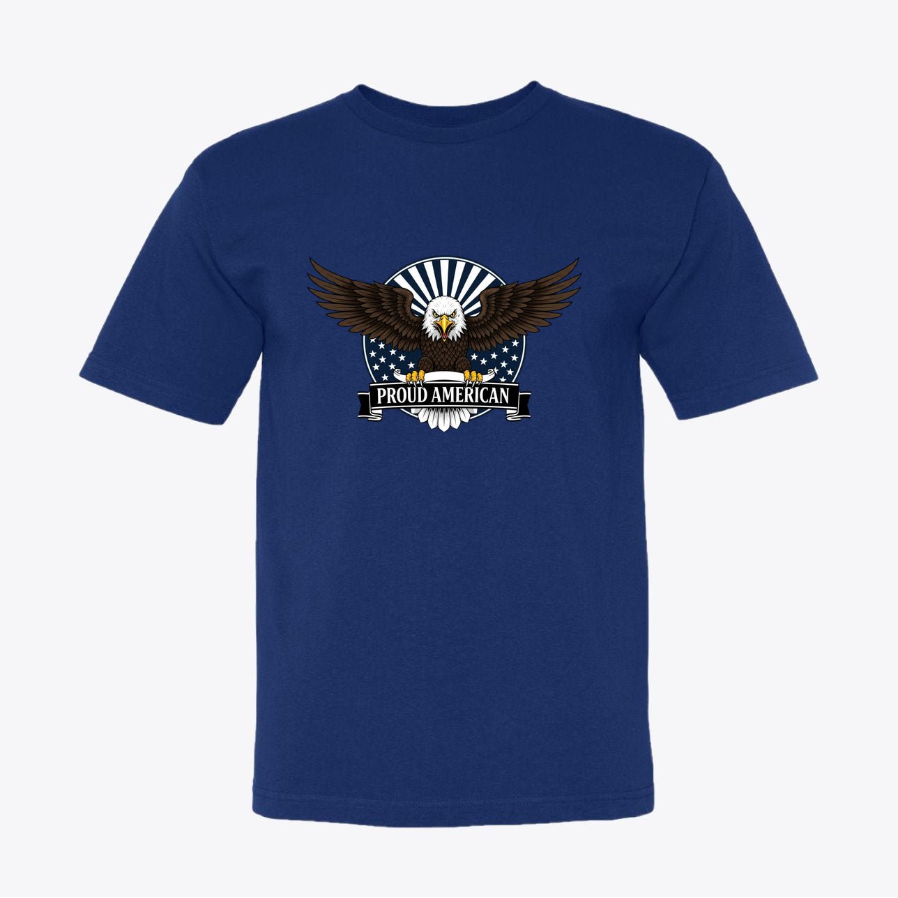 Proud American Patriotic Eagle T-Shirt - America First Trump Supporter Proud American Flag Design - Premium Quality Patriotic Apparel - My Maga Swag