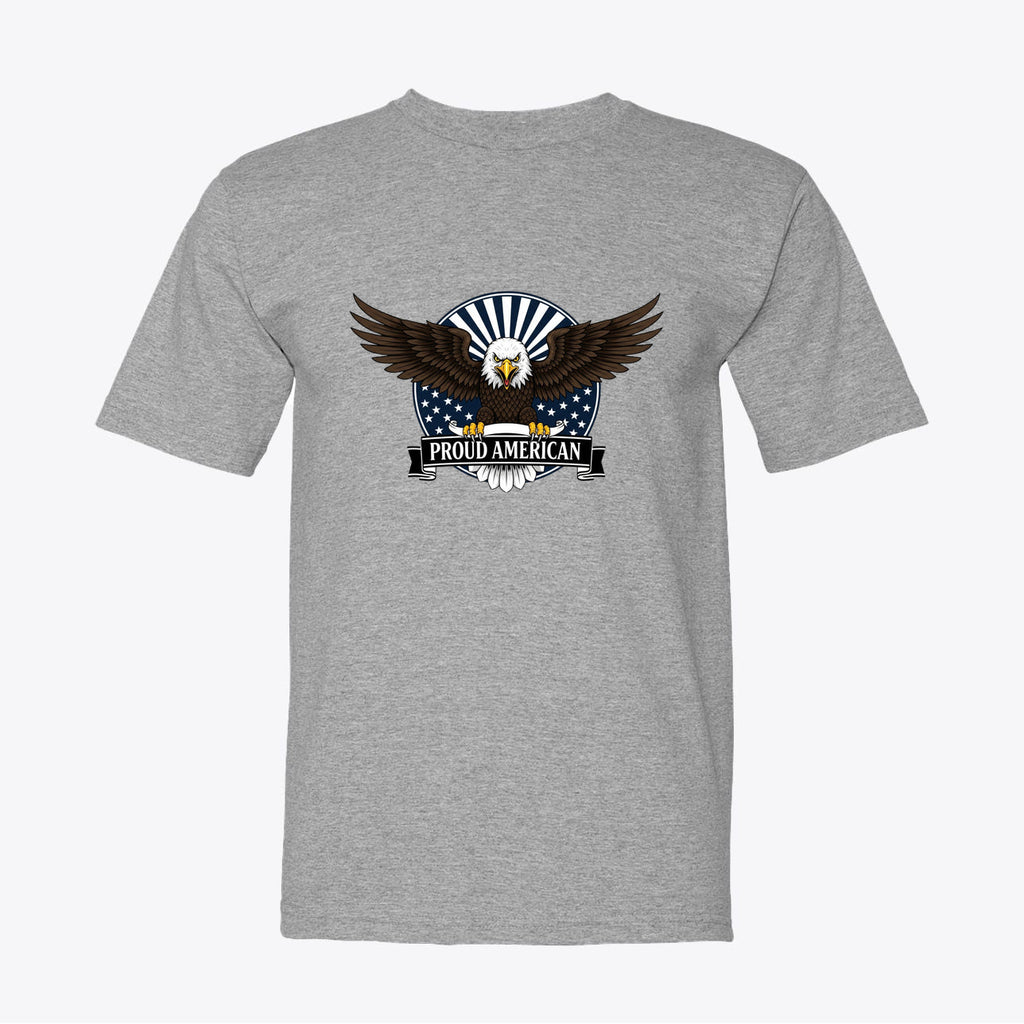 Proud American Patriotic Eagle T-Shirt - America First Trump Supporter Proud American Flag Design - Premium Quality Patriotic Apparel - My Maga Swag