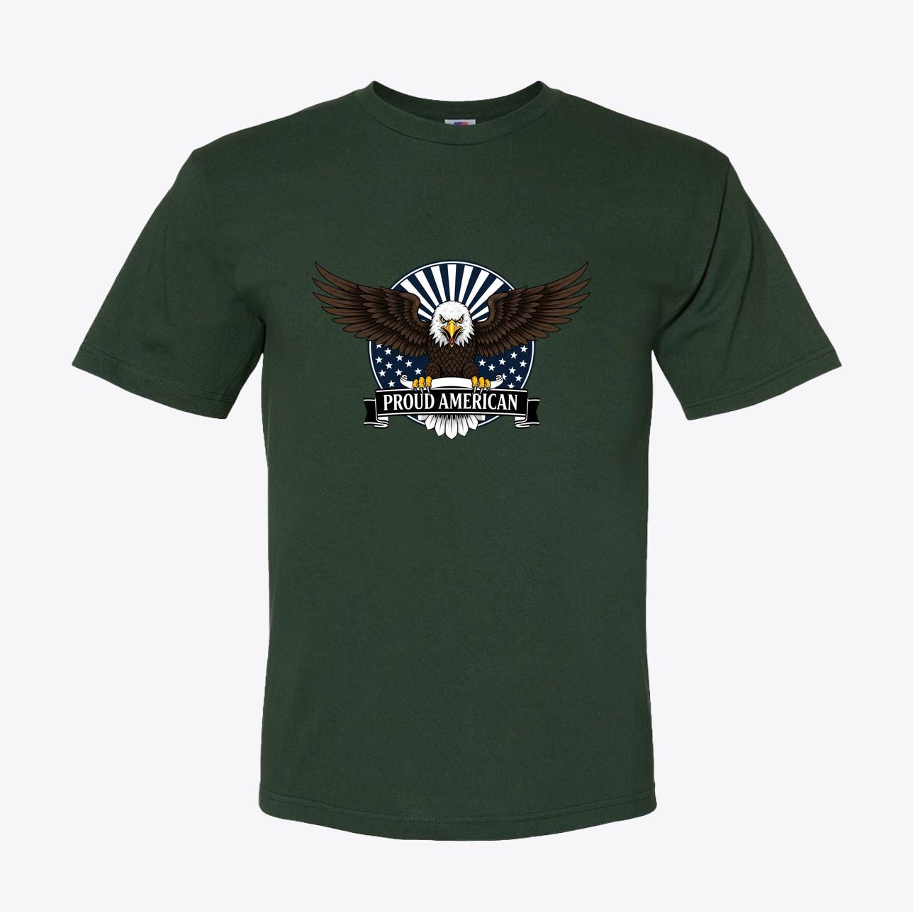 Proud American Patriotic Eagle T-Shirt - America First Trump Supporter Proud American Flag Design - Premium Quality Patriotic Apparel - My Maga Swag