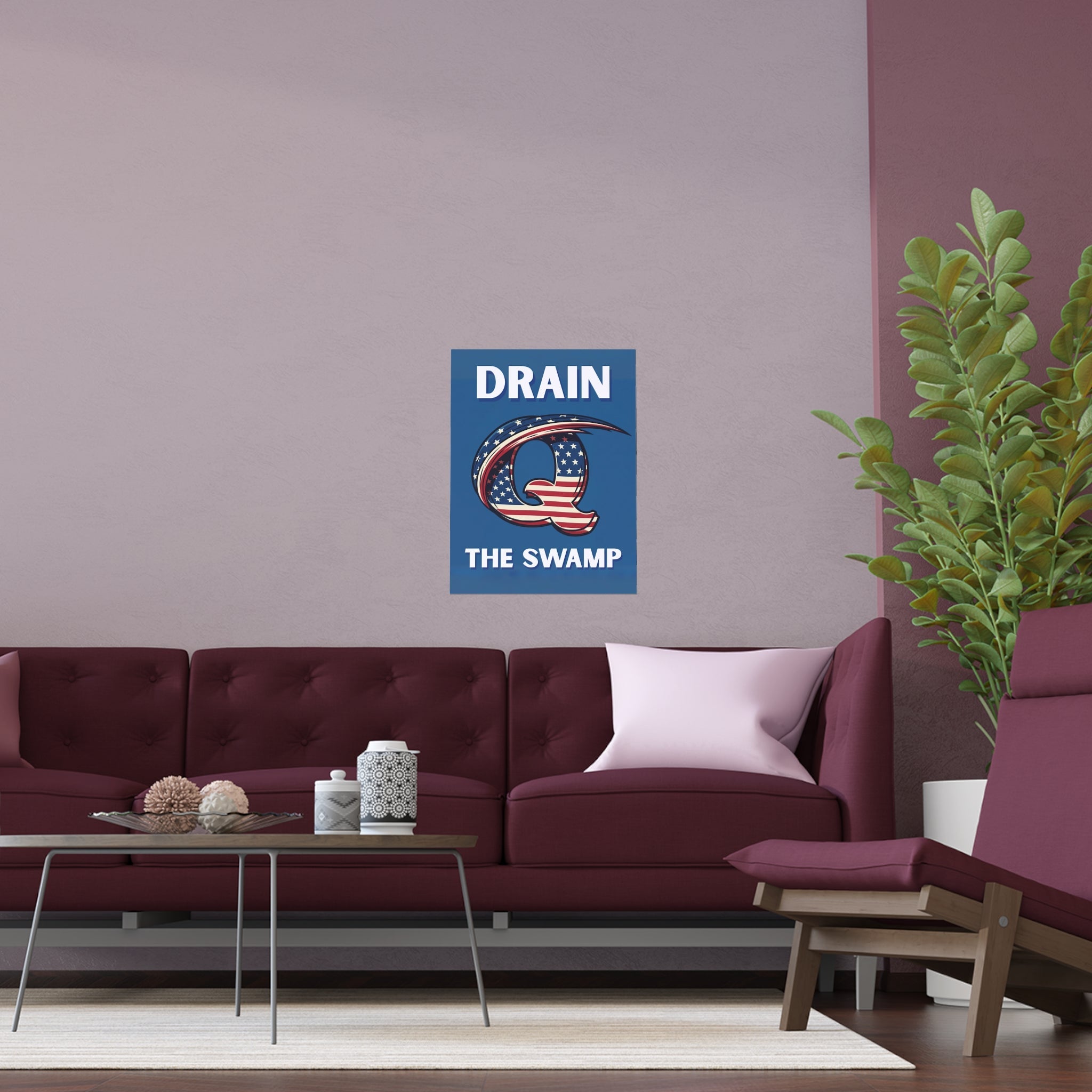 QAnon "Drain The Swamp" Patriotic Poster - My Maga Swag