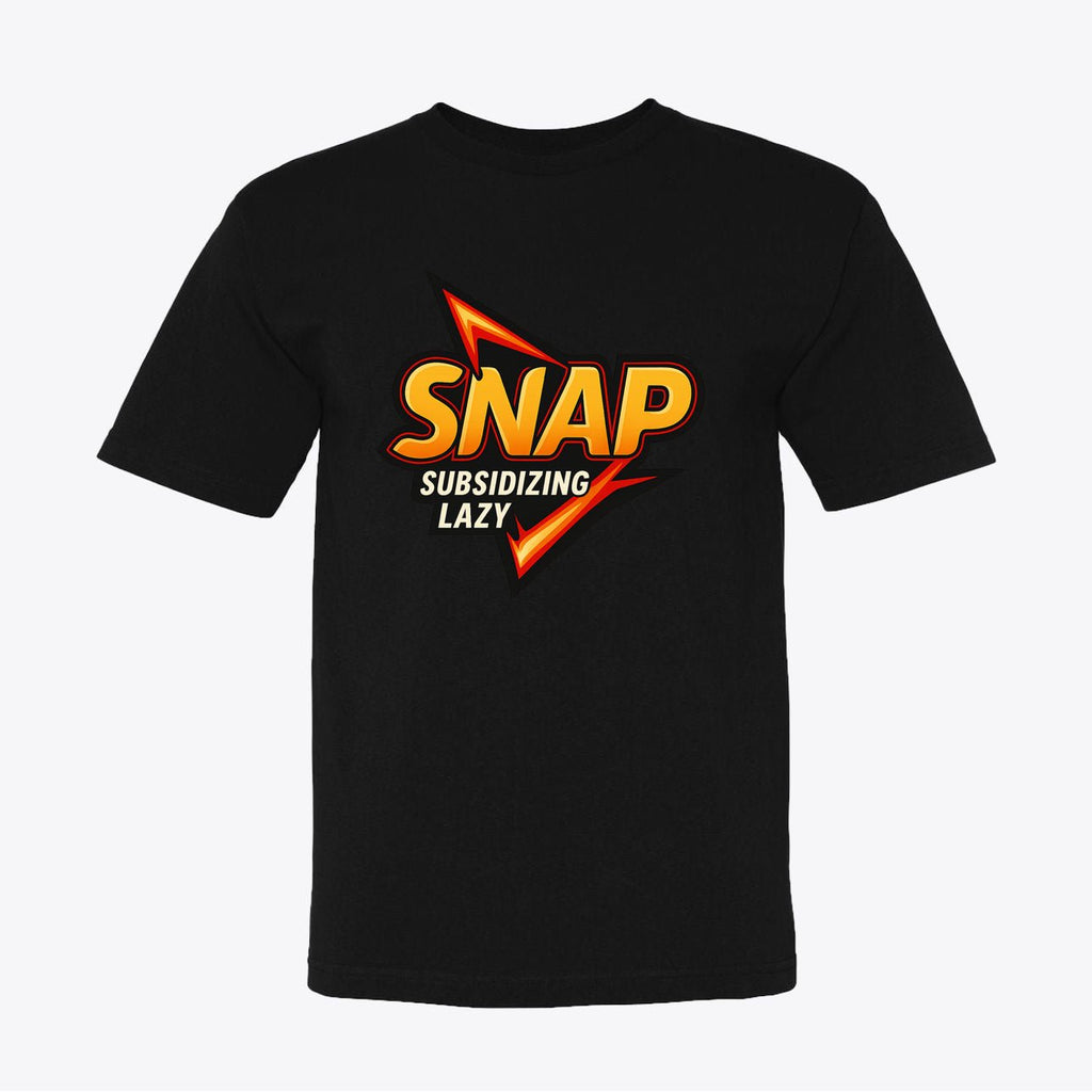 SNAP Satire Tee – “Subsidizing Lazy” Bold Graphic Shirt | Made in USA - My Maga Swag
