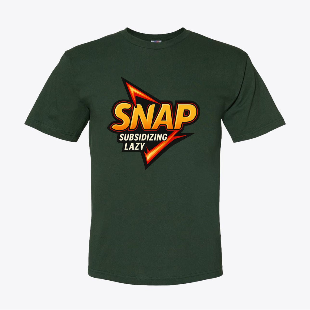SNAP Satire Tee – “Subsidizing Lazy” Bold Graphic Shirt | Made in USA - My Maga Swag