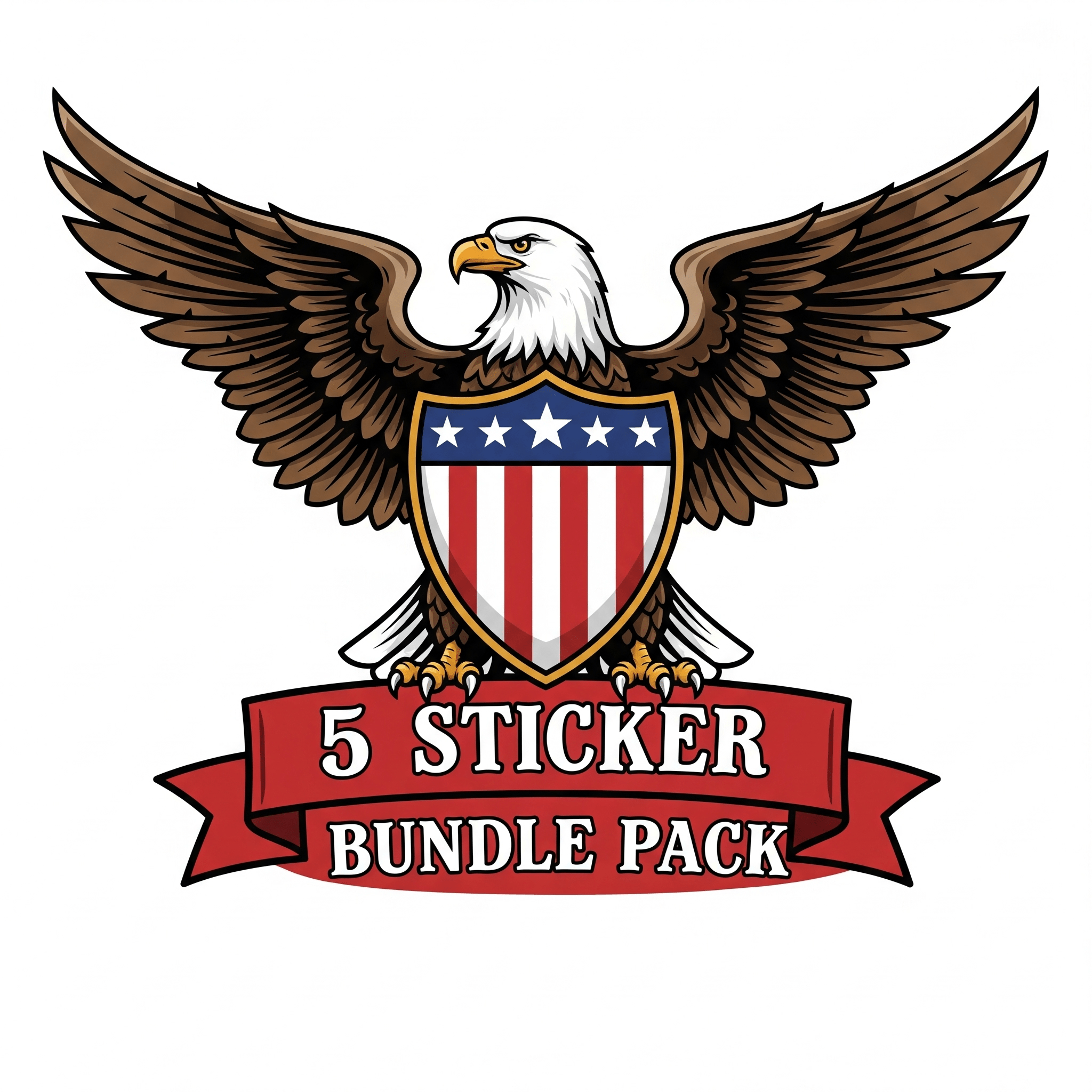 Sticker 5 Pack 3in x 3in - My Maga Swag