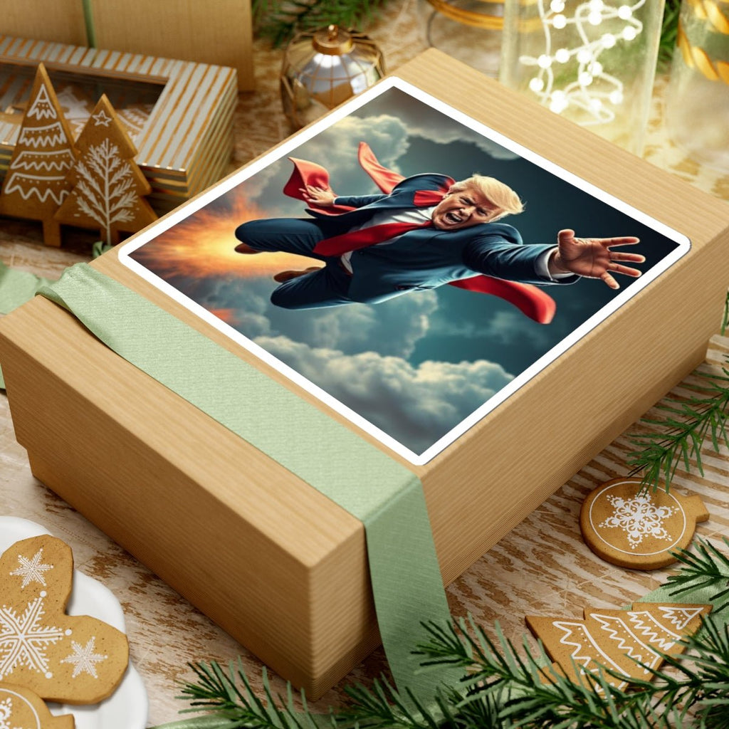 Trump Superhero Sticker - America First Patriotic Decal - Premium Vinyl - My Maga Swag