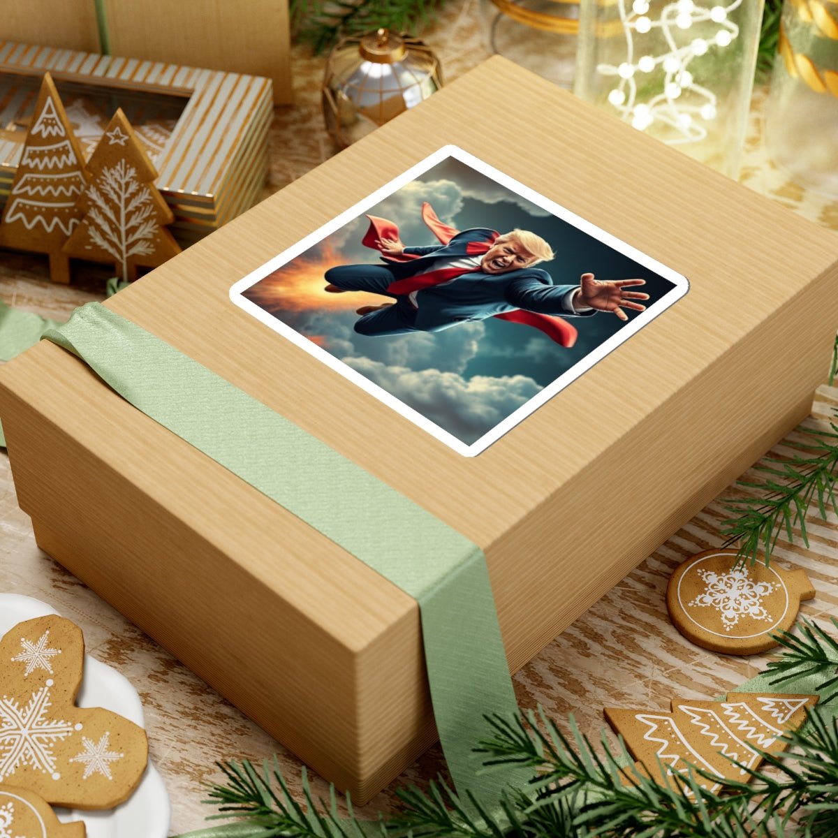 Trump Superhero Sticker - America First Patriotic Decal - Premium Vinyl - My Maga Swag