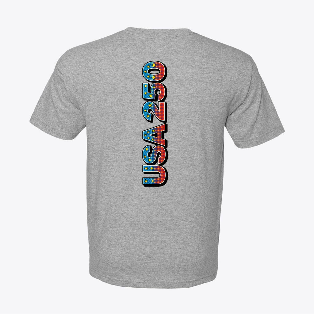 USA 250 Pop - Art Tee – Retro Anniversary Graphic T-Shirt - My Maga Swag