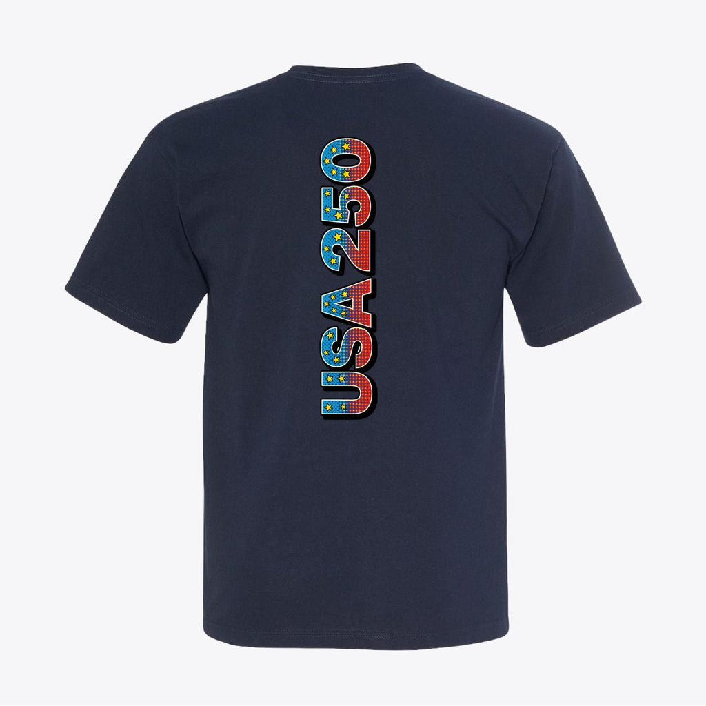 USA 250 Pop - Art Tee – Retro Anniversary Graphic T-Shirt - My Maga Swag