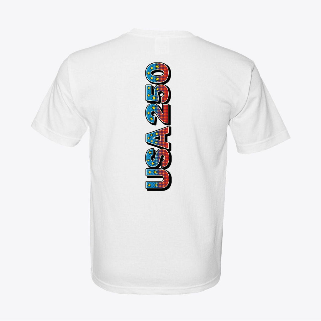 USA 250 Pop - Art Tee – Retro Anniversary Graphic T-Shirt - My Maga Swag