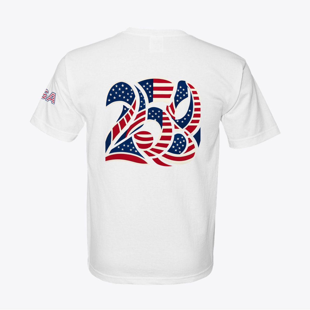 USA 250 Semiquincentennial Patriotic Tee – 100% Made in USA – Back Print Graphic - Unisex - My Maga Swag