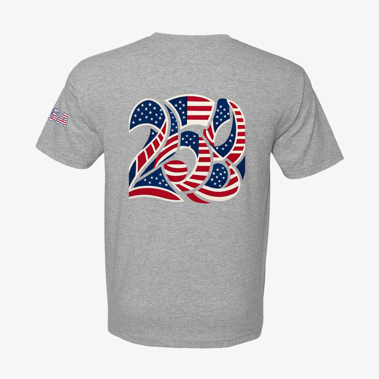 USA 250 Semiquincentennial Patriotic Tee – 100% Made in USA – Back Print Graphic - Unisex - My Maga Swag