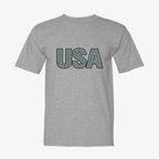 USA 250 Tactical Industrial T-Shirt - Military Stencil Graphic USA Tee - My Maga Swag