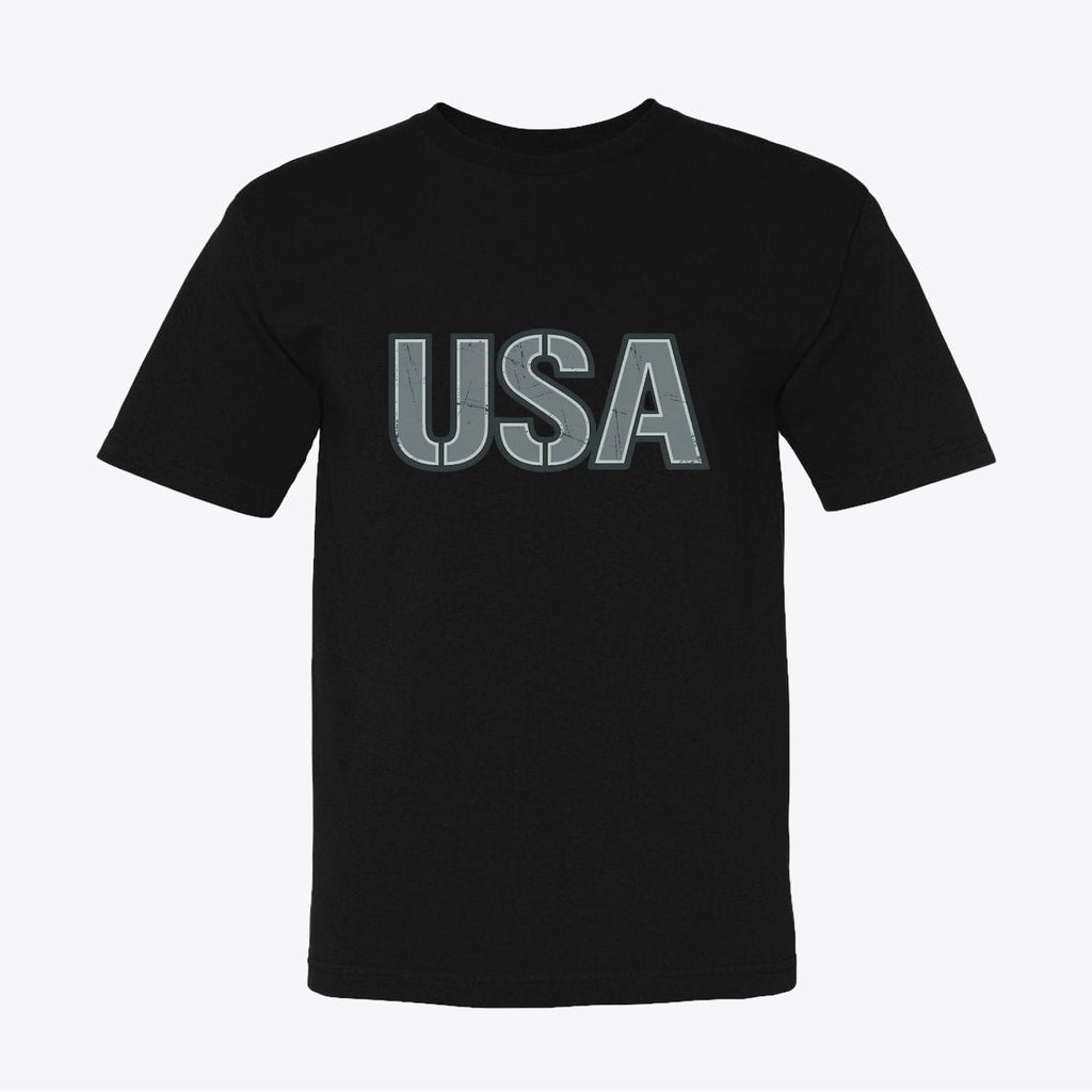 USA 250 Tactical Industrial T-Shirt - Military Stencil Graphic USA Tee - My Maga Swag