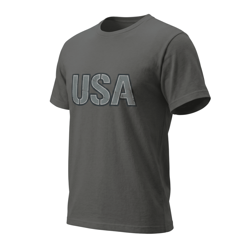 USA 250 Tactical Industrial T-Shirt - Military Stencil Graphic USA Tee - My Maga Swag