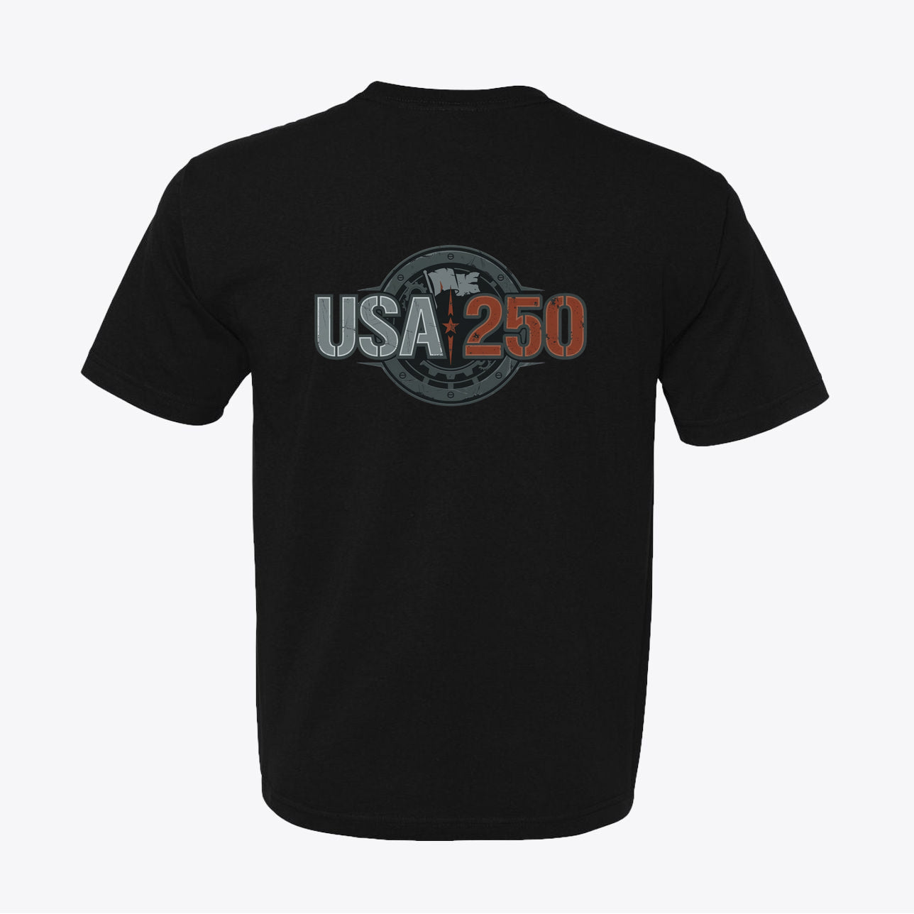USA 250 Tactical Industrial T-Shirt - Military Stencil Graphic USA Tee - My Maga Swag