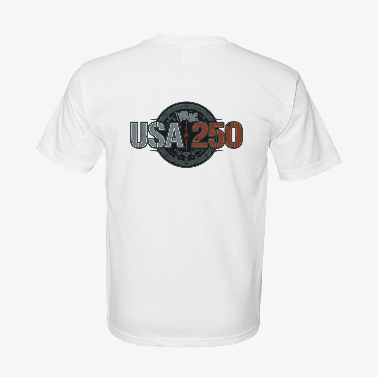 USA 250 Tactical Industrial T-Shirt - Military Stencil Graphic USA Tee - My Maga Swag