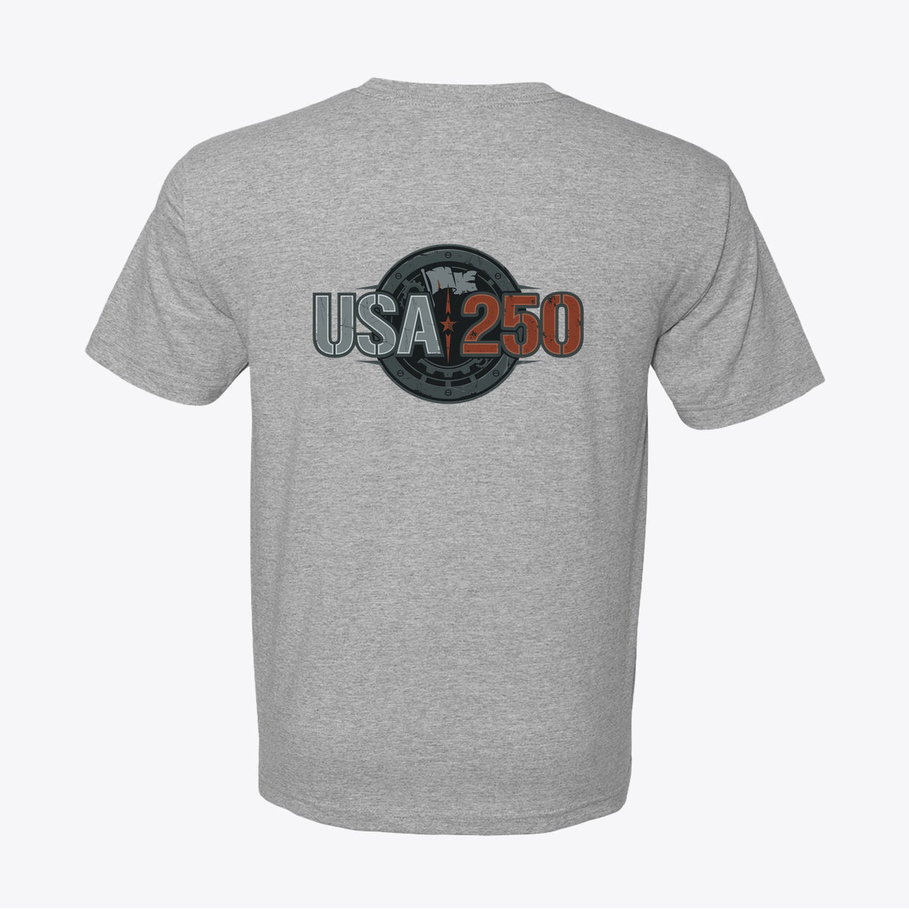 USA 250 Tactical Industrial T-Shirt - Military Stencil Graphic USA Tee - My Maga Swag