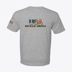 USA God Bless America Tee 100% American Made God Bless America Tee – Graphic Sleeve & Back – Union Sewn Unisex - My Maga Swag