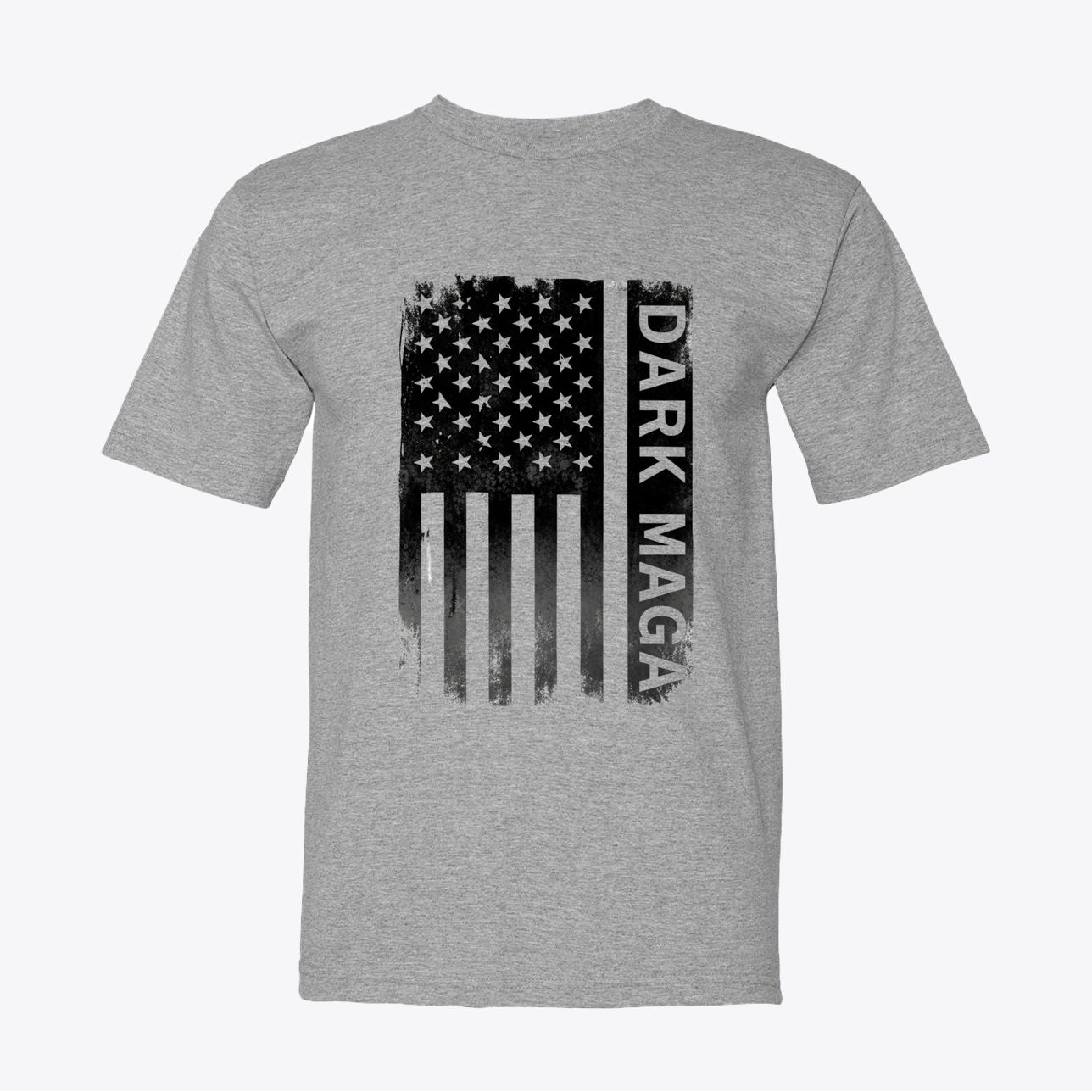 Vintage Distressed American Flag T-Shirt - Dark MAGA Patriotic Tee - Black Cotton Blend Short Sleeve - My Maga Swag