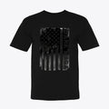 Vintage Distressed American Flag T-Shirt - Dark MAGA Patriotic Tee - Black Cotton Blend Short Sleeve - My Maga Swag